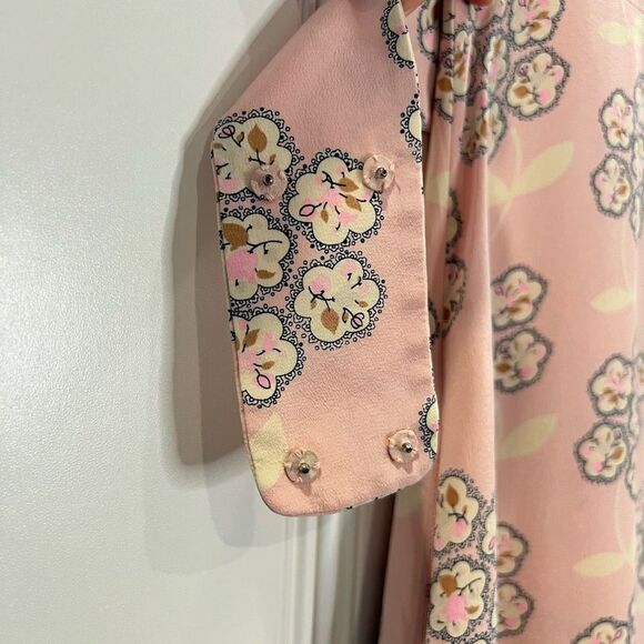 Jill Stuart Collection Size 2 Silk Lace Floral Dress Sleeveless Knee Length - Picture 9 of 14